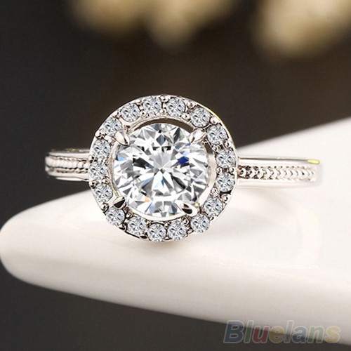Nhẫn Cưới Mạ Vàng 9K Đính Đá zircon Giảm Giá 100 baht Cho Nữ