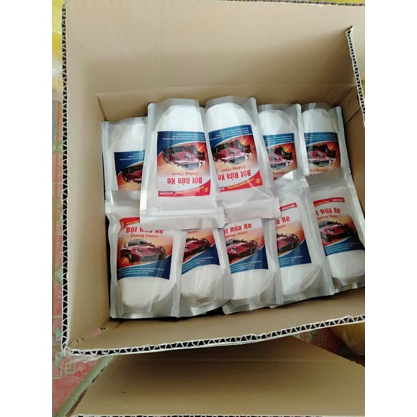 Bột rửa xe không chạm 3X car, sạch hơn, nhiều bọt hơn gói 500g