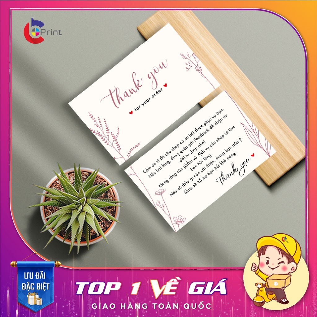 Card Cảm ƠnCảm Ơn, Card Cảm Ơn Khách Hàng - Size 9x5,4cm - Siêu Dễ Thương 😍 GIÁ RẺ VÔ ĐỊCH 😍 Cho Sốp ...