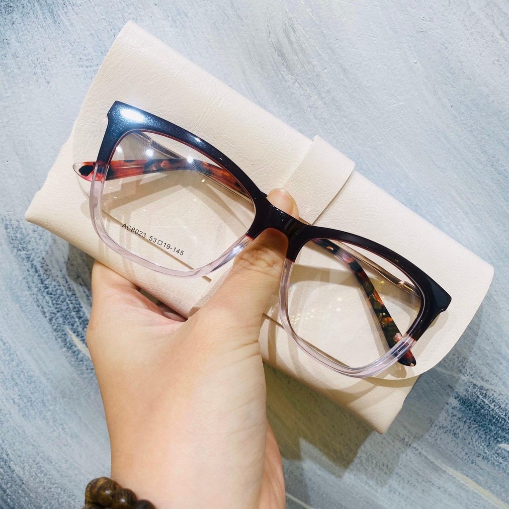 Gọng kính nhựa acetate thời trang cao cấp dáng mắt mèo OURESS ac8023