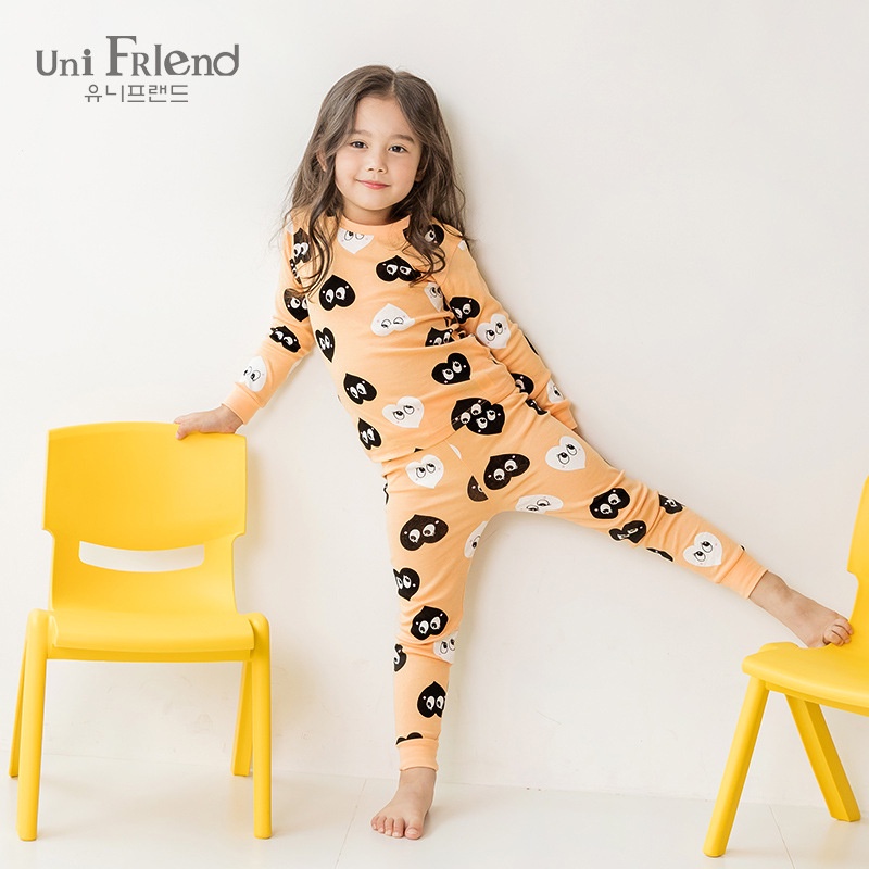 (9-40KG)ĐỒ BỘ ĐỒ NGỦ DÀI TAY CHO BÉ TRAI BÉ GÁI MẶC NHÀ UNIFRIEND_KOREA SIZE ĐẠI TRẺ EM 3 4 5 6 7 8 9 10 TUỔI 01