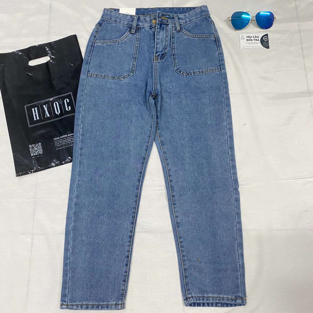 [Bán chạy +Video thật] Quần Jeans nữ baggy lưng cao Ulzzang Quảng Châu QDJ70 (Mom Jeans) | BigBuy360 - bigbuy360.vn