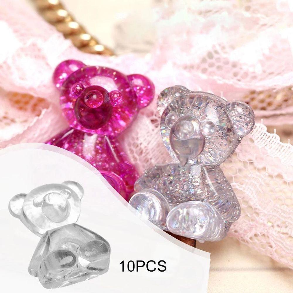 USNOW Thẻ Màu Vẽ Móng Nghệ Thuật Trong Suốt Hình Gấu Dễ Thương Cho Nữ