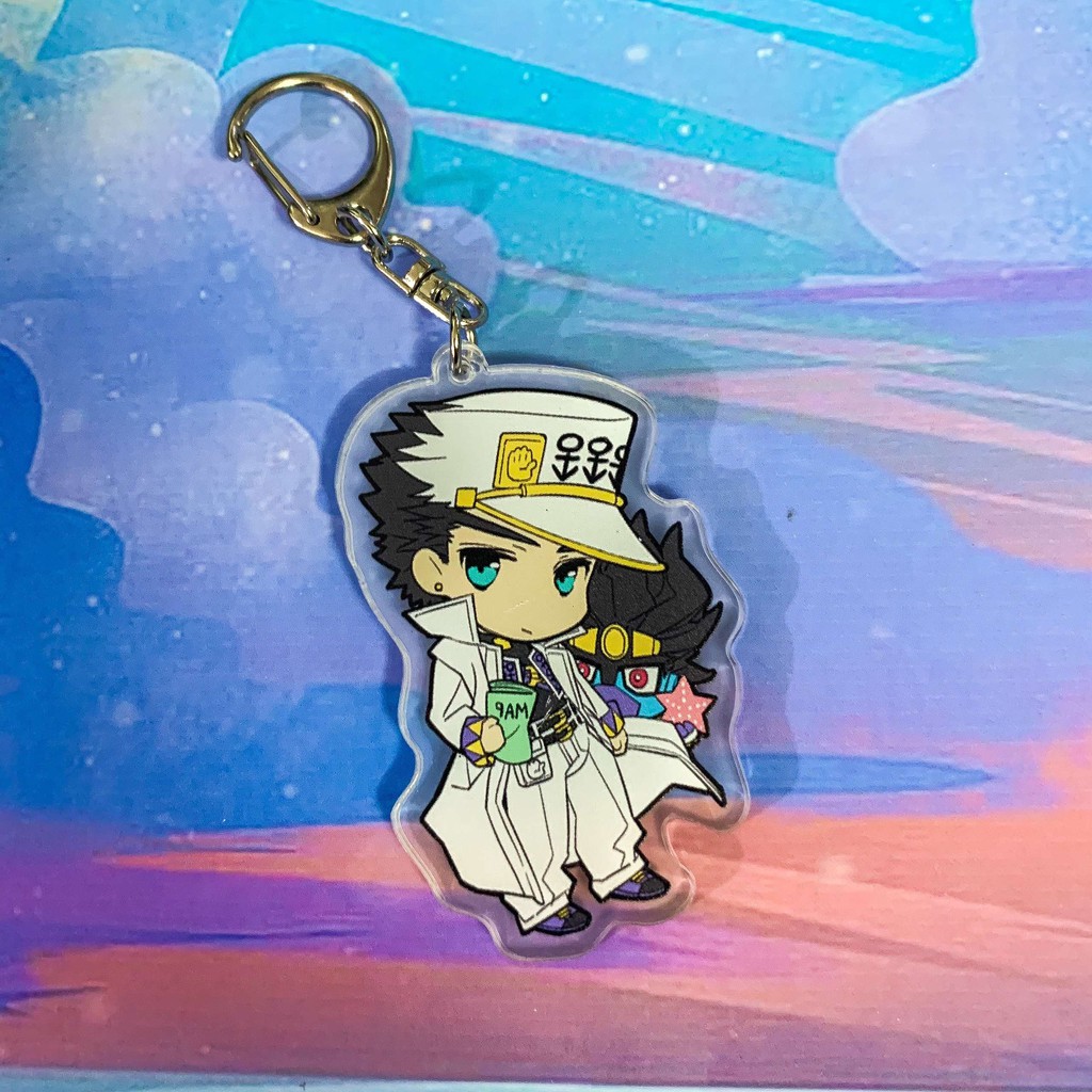 ( Mica trong acrylic ) Móc khóa JoJo's Bizarre Adventure Cuộc Phiêu Lưu Bí Ẩn chibi anime độc đáo xinh xắn