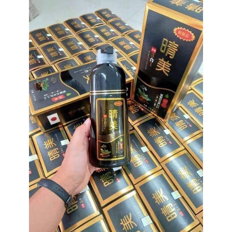 Dầu Gội Đen Tóc Komi số 1 Nhật Bản, dầu gội phủ bạc