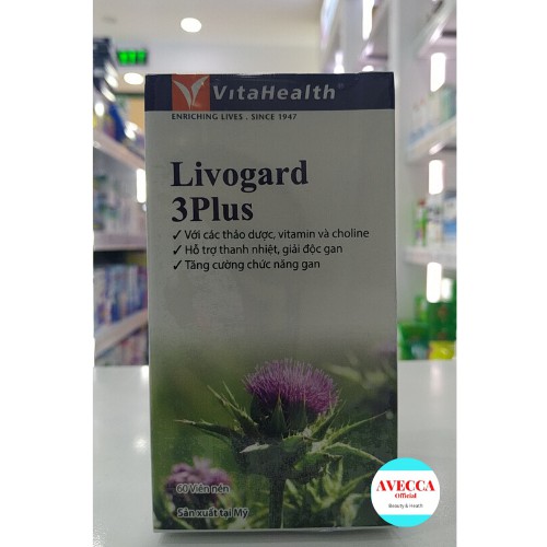 Viên Uống Tăng Cường Chức Năng Gan, Bảo Vệ Và Thải Độc Gan Vitahealth Livogard 3Plus - Hộp 60 Viên