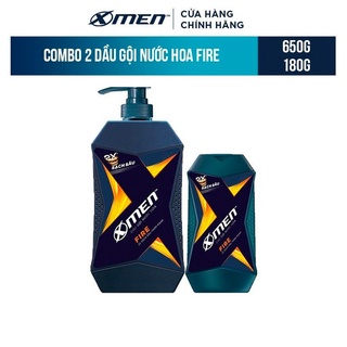 Combo Dầu Gội X-Men Nước hoa Fire 650G + Dầu Gội X-Men Nước hoa Fire 180G