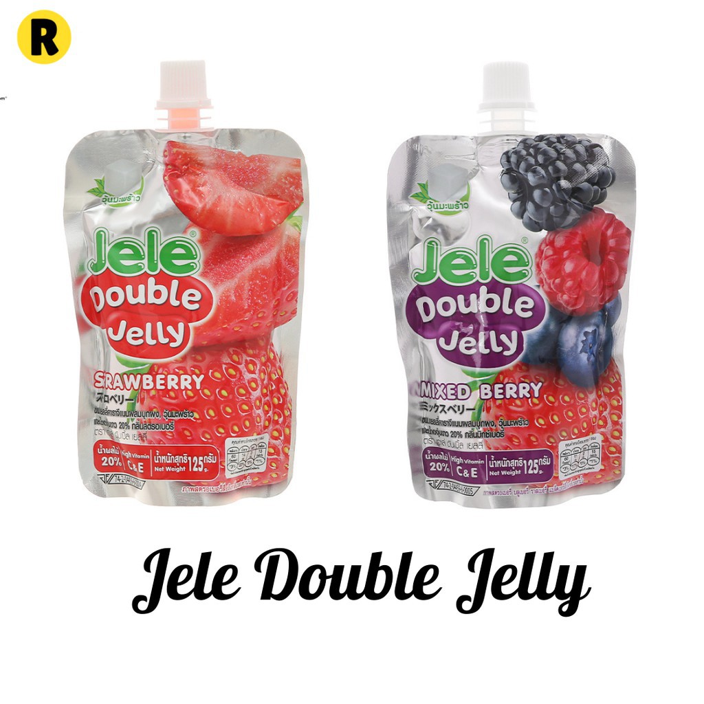 Nước trái cây thạch Jele Double Jelly 125g, nước thạch trái cây ngon mát, bổ sung vitamin làm đẹp.