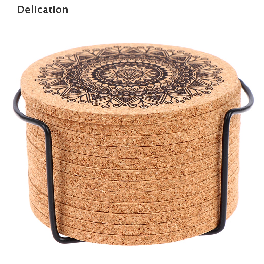 Bộ 12 Bút Kẻ Mắt Kính Hình Tròn Bằng Gỗ Mandala Kèm Tay Cầm