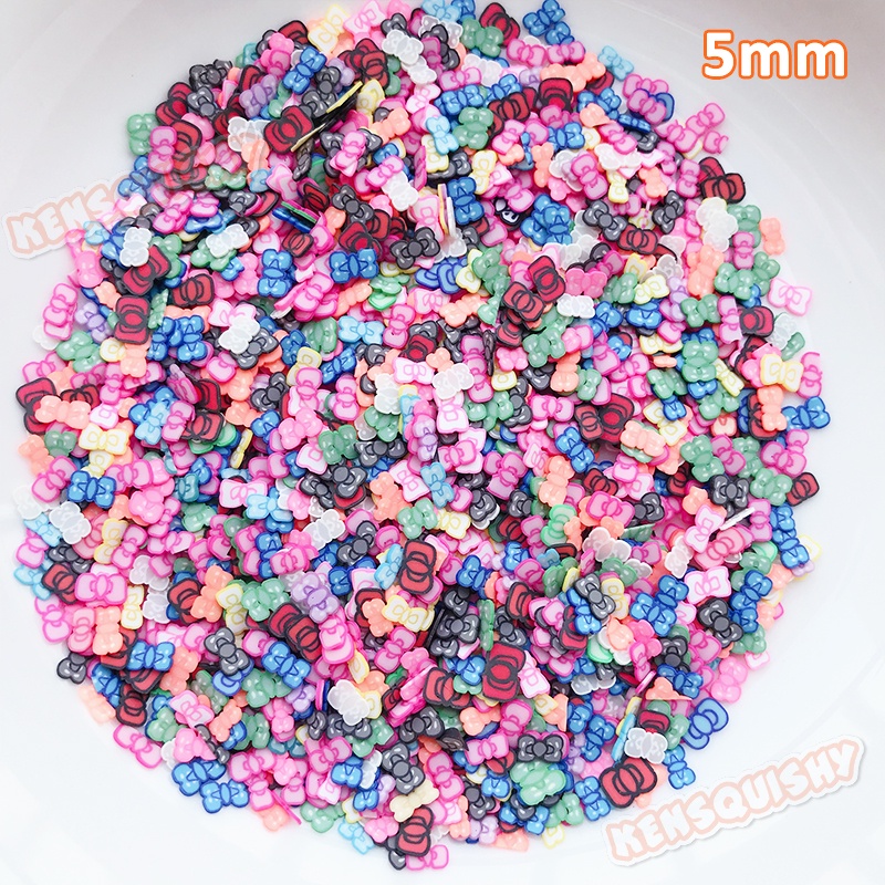 Nail Cắt Lát Hình Nơ Hỗn Hợp Trang Trí Thủ Công Handmade DIY Nails Slime