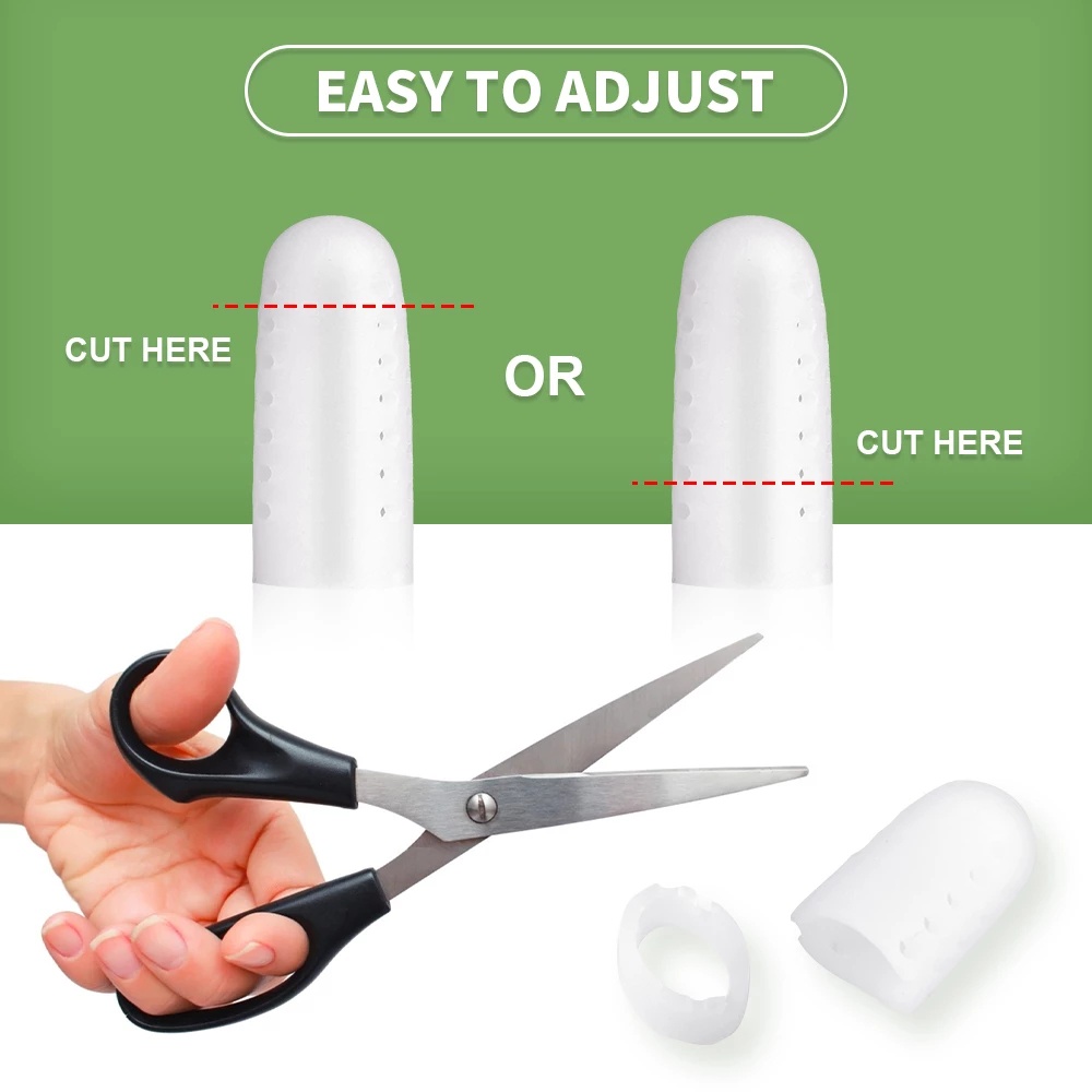 Set 2 Dụng Cụ Bảo Vệ Ngón Chân Bằng Silicon Mềm Mại Thoáng Khí