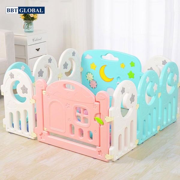 (Free ship Hà Nội, HCM+bảo hành 2 năm) Quây cũi nhựa cho bé BBT Global BR9508