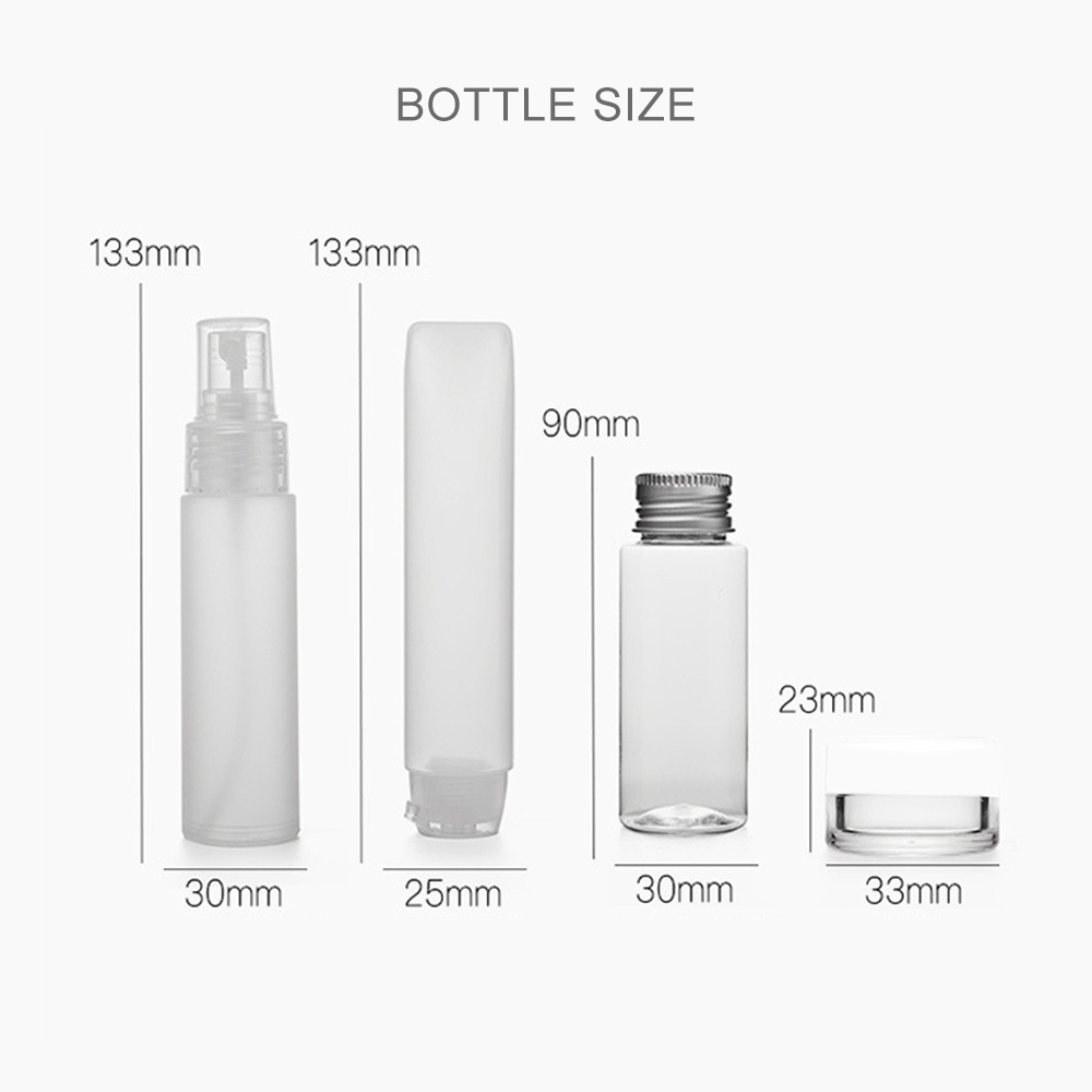Set 8 chai xịt đựng mỹ phẩm/ kem dưỡng Uareliffe cỡ nhỏ nhỏ gọn trong suốt cho du lịch/ nhà tắm