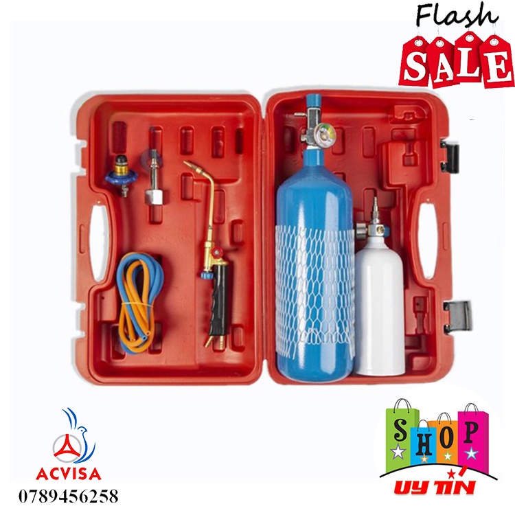 Bộ hàn gió đá mini màu đỏ - Bộ hàn 8-10L