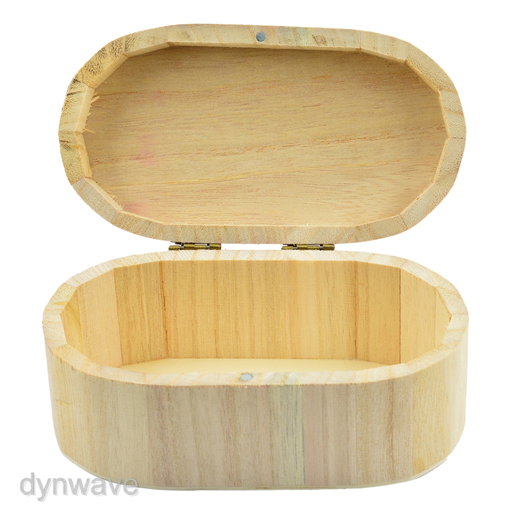 Hộp Đựng Trang Sức Bằng Gỗ Hình Oval Có Nam Châm Chưa Hoàn Thiện