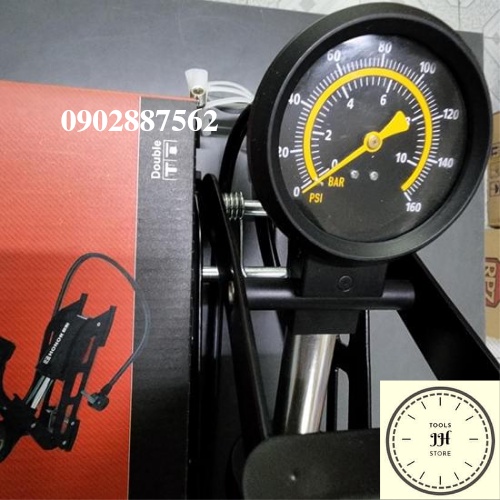 bơm hơi đạp chân xe máy 1 ống Honor hàng cao cấp (nhiều vòi bơm)