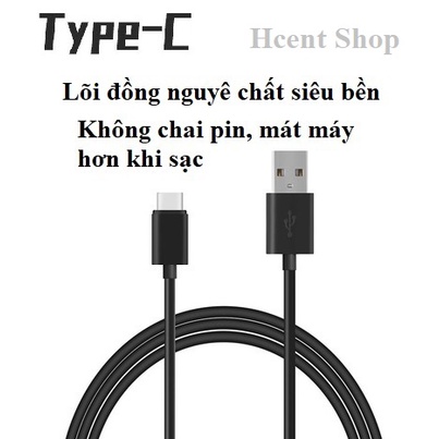 Dây Cáp Sạc Nhanh 2.1A Type C cho Samsung, Huawei, Xiaomi và các thiết bị giao tiếp cổng Type C