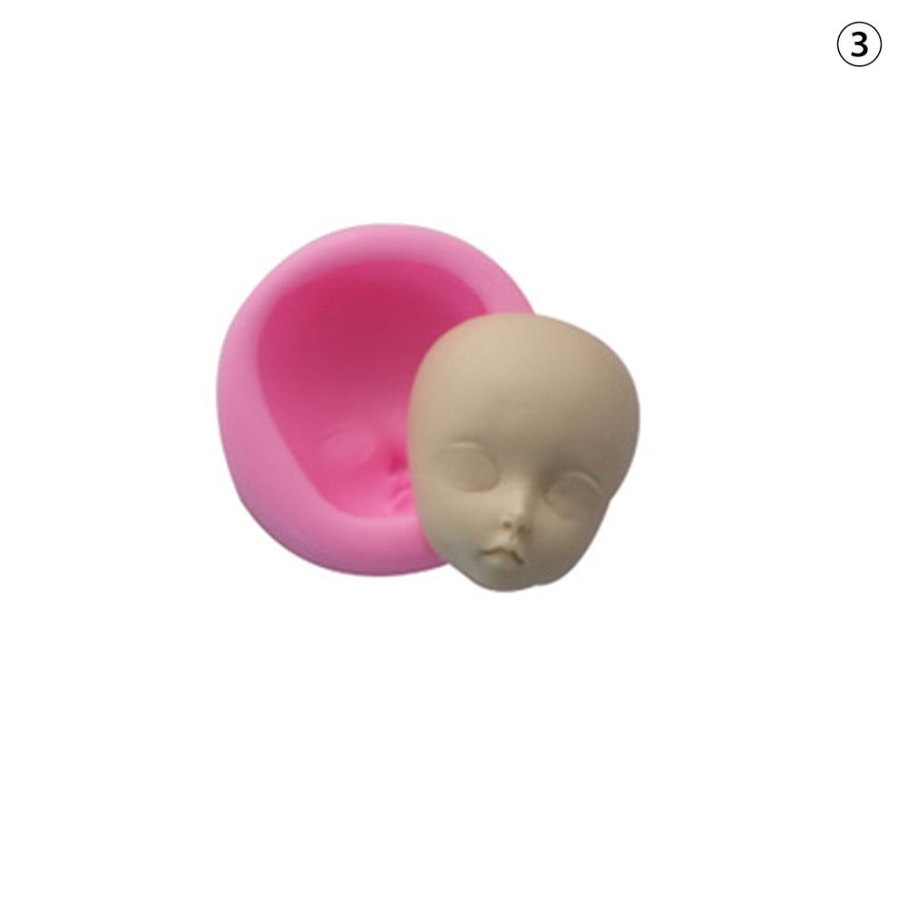 Khuôn Silicone Làm Bánh Tạo Hình Mặt Em Bé 3D Độc Đáo Tiện Dụng