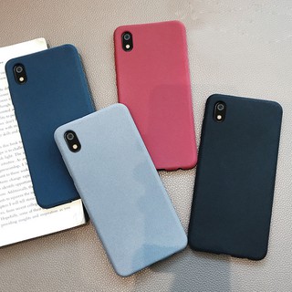 Ốp điện thoại silicon nhám màu trơn thời trang cho Redmi 7A