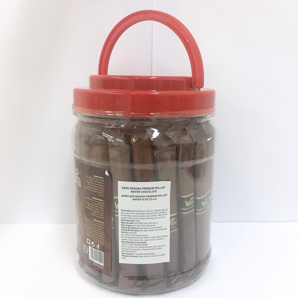 Bánh Quế Wasuka Vị Socola (Hũ 45 thanh x 12gr) | BigBuy360 - bigbuy360.vn