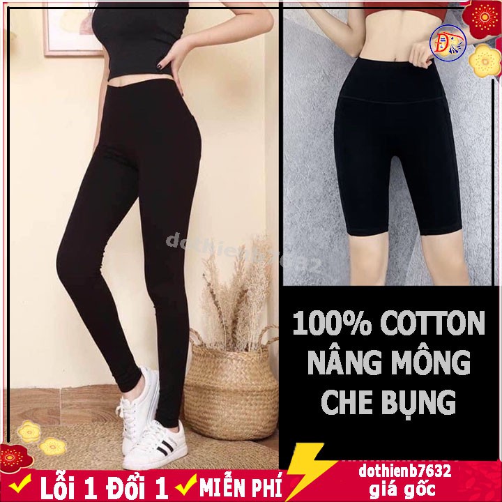 Quần Legging ⚡️ XẢ SẬP SÀN ⚡️ Quan tập gym Lửng, Dài Nữ Nâng Mông Cạp Cao Siêu Hot Co Giãn Big Size Đến 60kg kèm túi zip