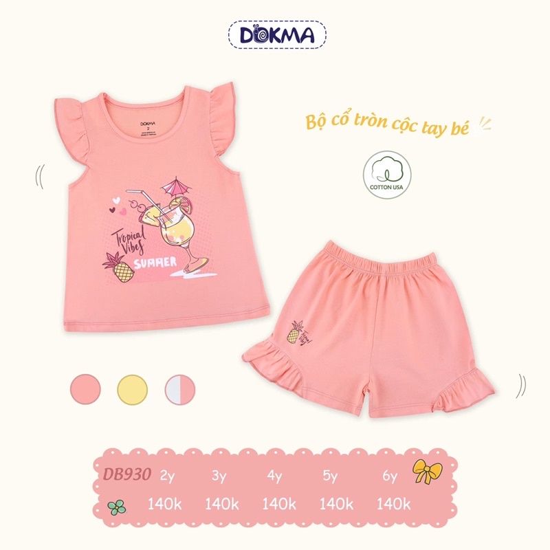 Bộ cộc tay bé gái Dokma
