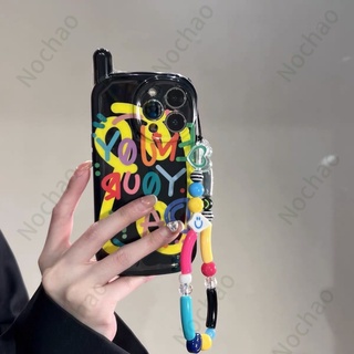 Phù Hợp Ốp Điện Thoại Chống Sốc Họa Tiết Graffiti Có Dây Đeo Cho iPhone xr 13 13 / pro max 11 12 xr xs