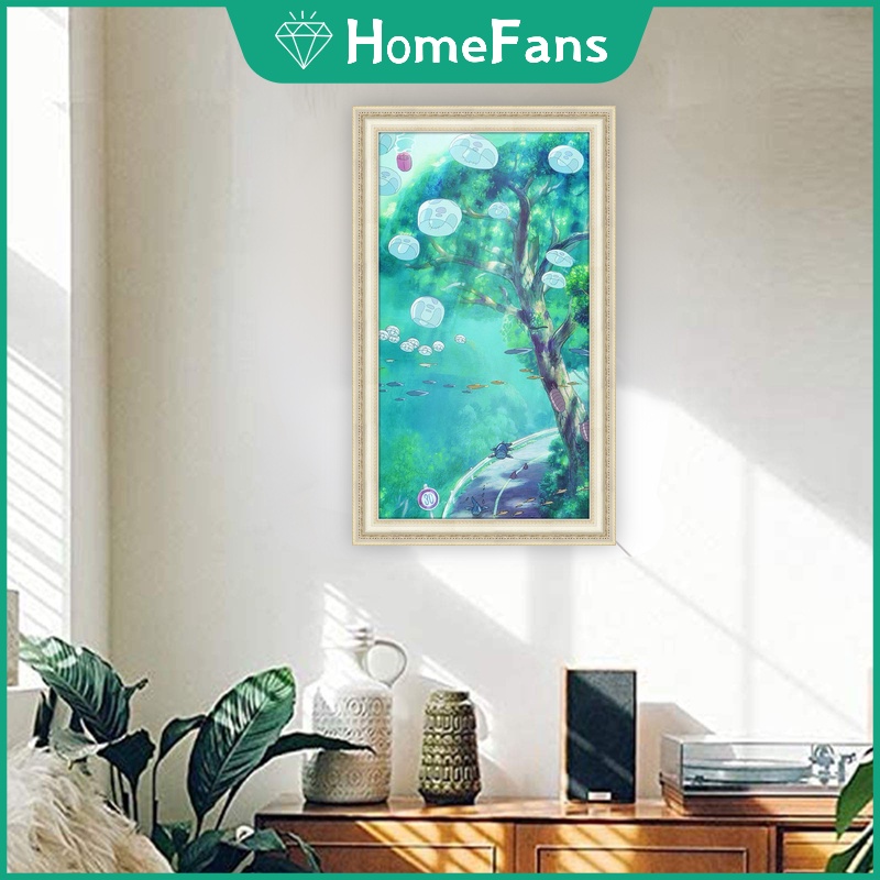 Bộ Tranh Đính Đá 5D Tự Làm Hình Nhân Vật Anime Totoro 40x50cm