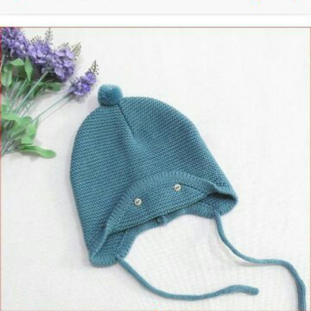 Mũ len cúc cho bé