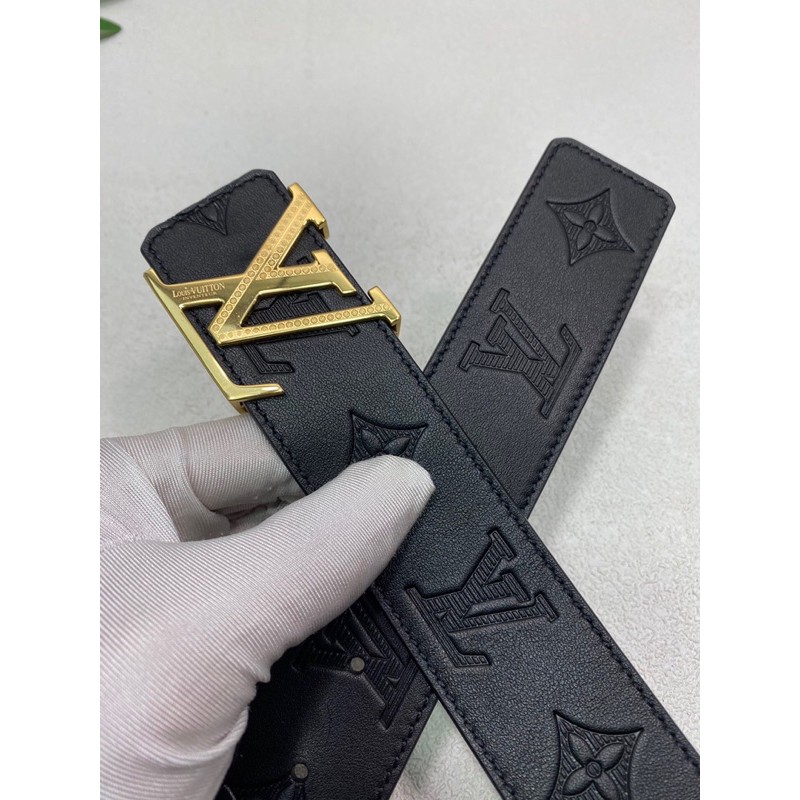 Thắt lưng da nam mặt logo thương hiệu Louis Vuitton LV da thật cao cấp