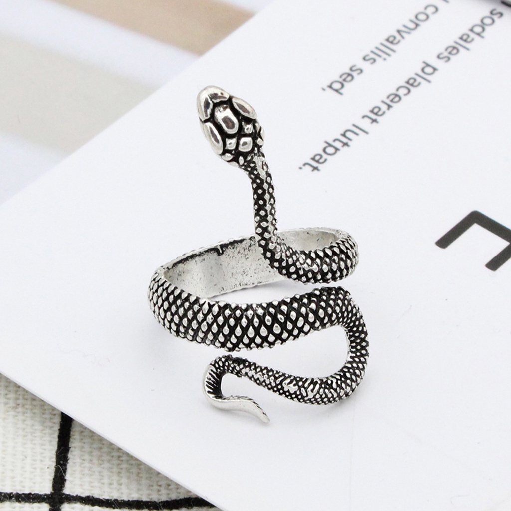 Nhẫn Hợp Kim Hình Rắn Độc Đáo Cá Tính Cho Nữ