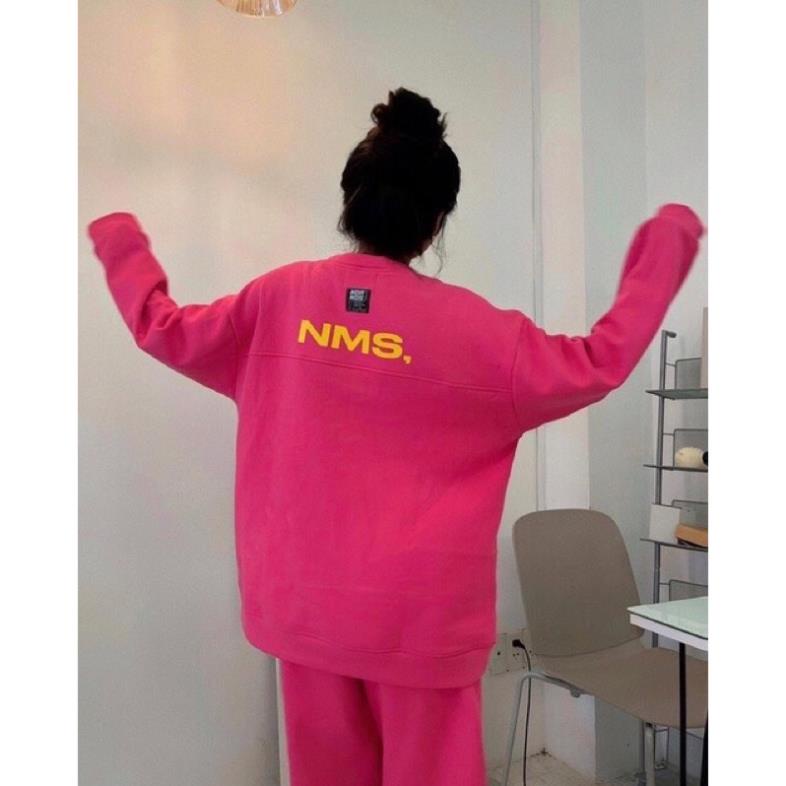 Bộ Nỉ Sweater Form Rộng Quần Ống Boom Kèm Áo Unisex Nam Nữ(Hàng Sẵn)
