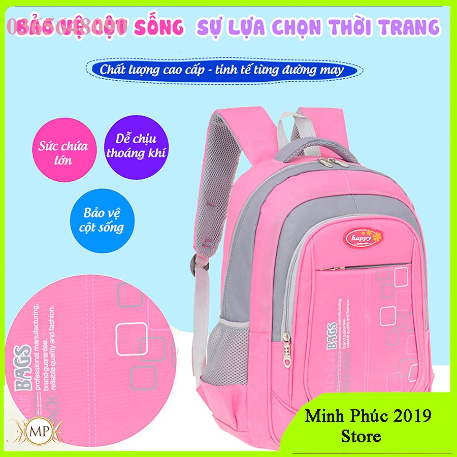 Balo Học Sinh Tiểu Học Bảo Vệ Cột Sống Mẫu Mới - Balo Thời Trang Chống Gù Cho Bé Giá Tốt - Nhẹ Tựa Lông Hồng