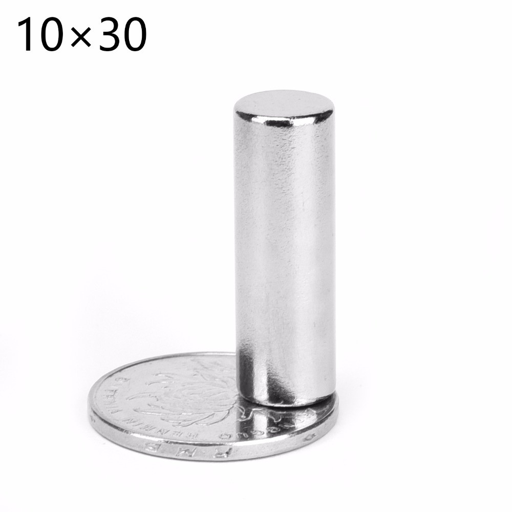 Nam châm viên trắng đất hiếm 10x30mm