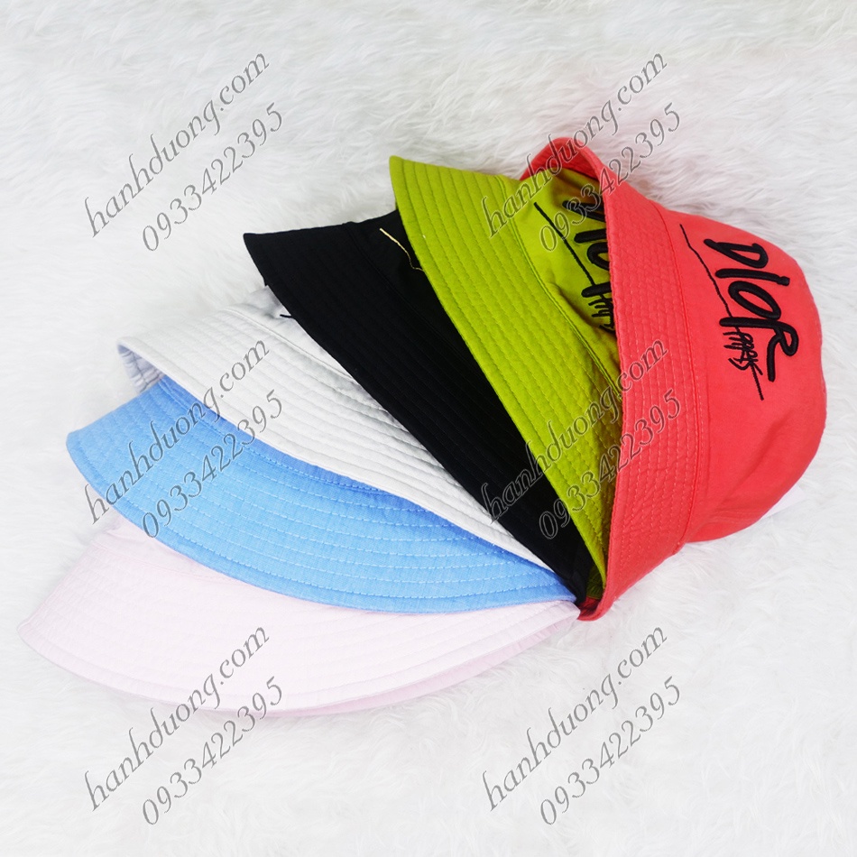 Mũ bucket vành cụp 2 mặt nón bucket vành nhỏ thêu chữ D.io.r vải cotton cao cấp phù hợp cả nam và nữ
