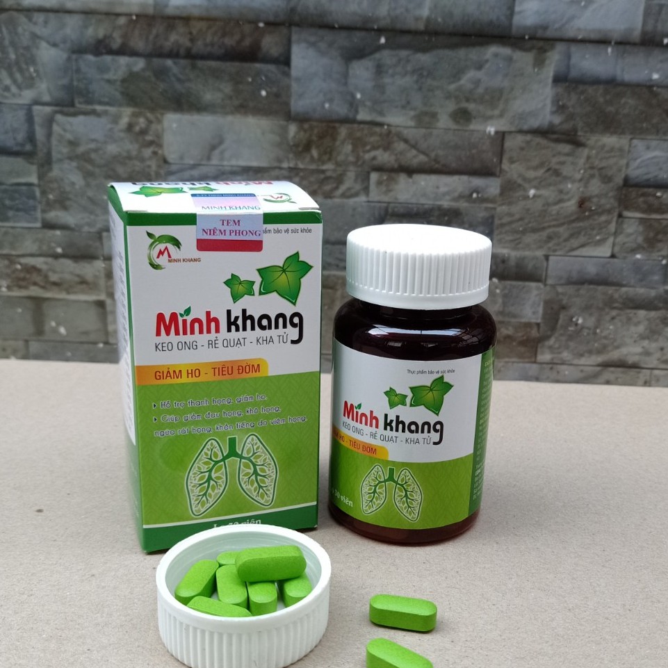 Viên ngậm ho Minh khang - Hỗ trợ giảm ho, đau họng