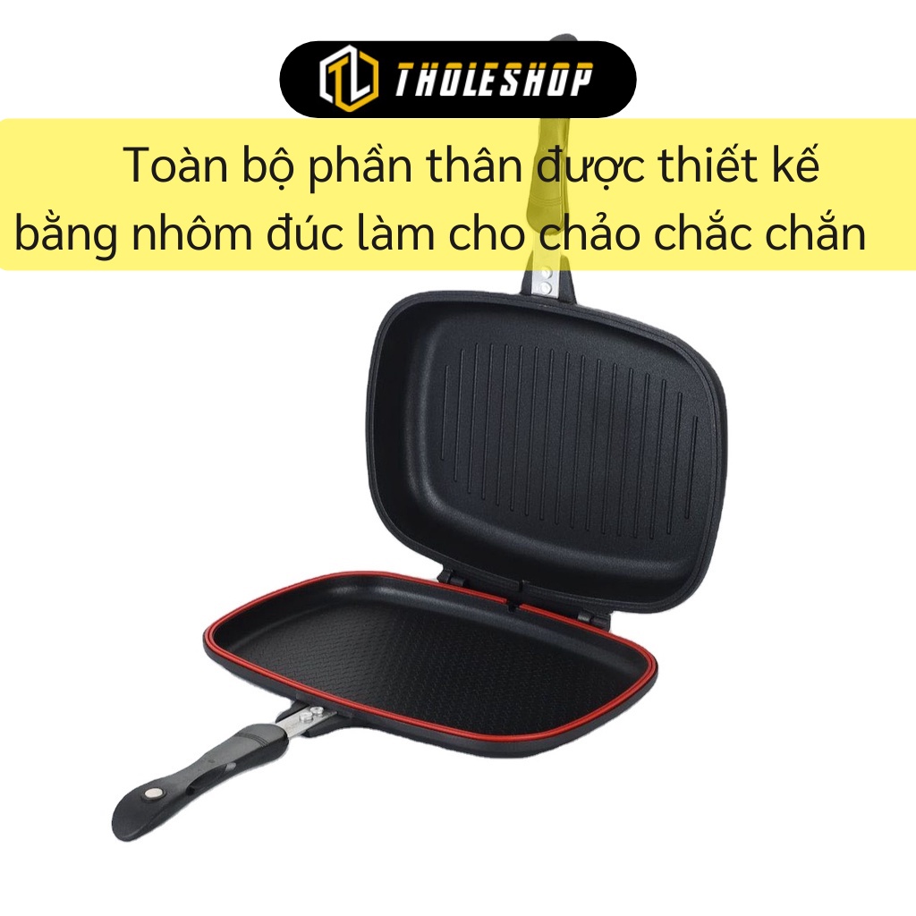 Chảo Chống Dính - Chảo Vuông 2 Mặt 28cm FACT RS Chống Văng Dầu Mỡ Tiện Dụng 10310