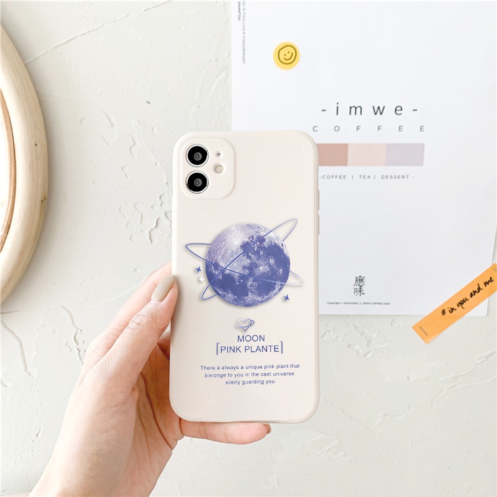 Ốp lưng iphone hành tinh xanh viền vuông bảo vệ camera ip 6plus/7/7plus/8/8plus/x/xr/xs/11/12/pro/max/plus/13promax e154