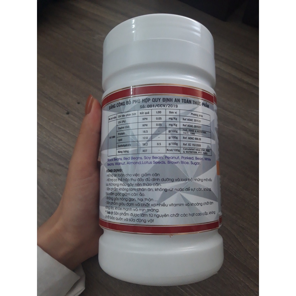 Sữa đậu 15 loại hạt Hỗ Trợ Giảm Cân (Có bào tử Nấm Linh Chi đỏ) 500g