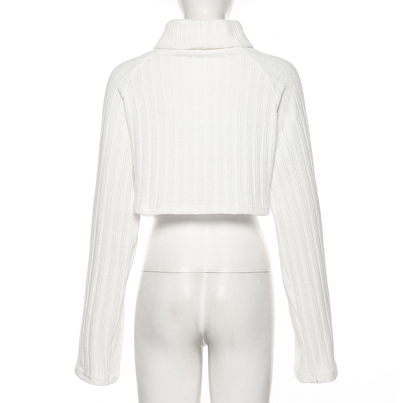 YOUYIA Fashion High Neck Loose Long Sleeve Crop Velvet Sweater Hoodie | BigBuy360 - bigbuy360.vn