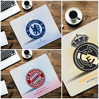 [Cực Độc] Bàn di chuột 40x45 logo các câu lạc bộ Football bóng đá hàng đầu thế - lót chuột design