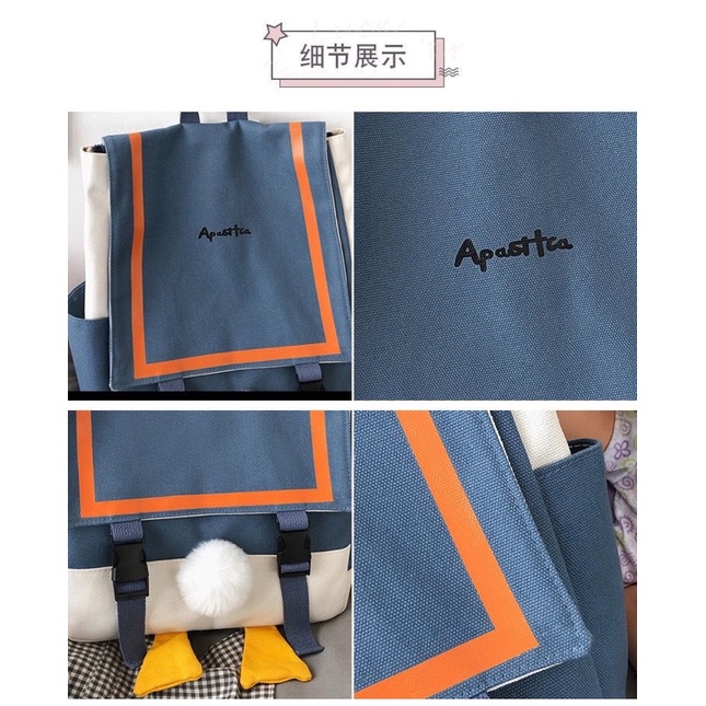 Balo Mông Vịt Thời Trang Unisex Bằng Vải Canvas BL03