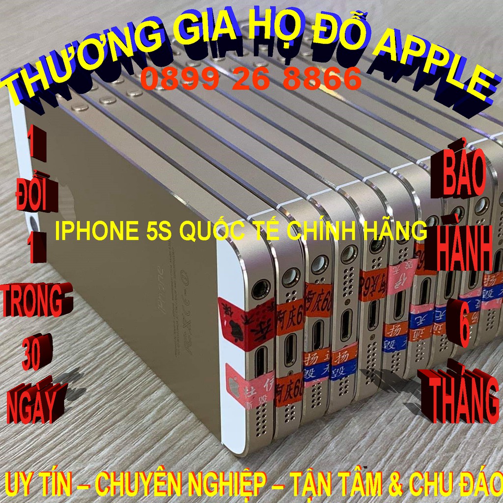 ĐIỆN THOẠI IPHONE 5S QT CHÍNH HÃNG APPLE ĐẸP NHƯ MỚI NGUYÊN BẢN CHƯA SỬA CHỮA, GIAO HÀNG MIỄN PHÍ TOÀN QUỐC!