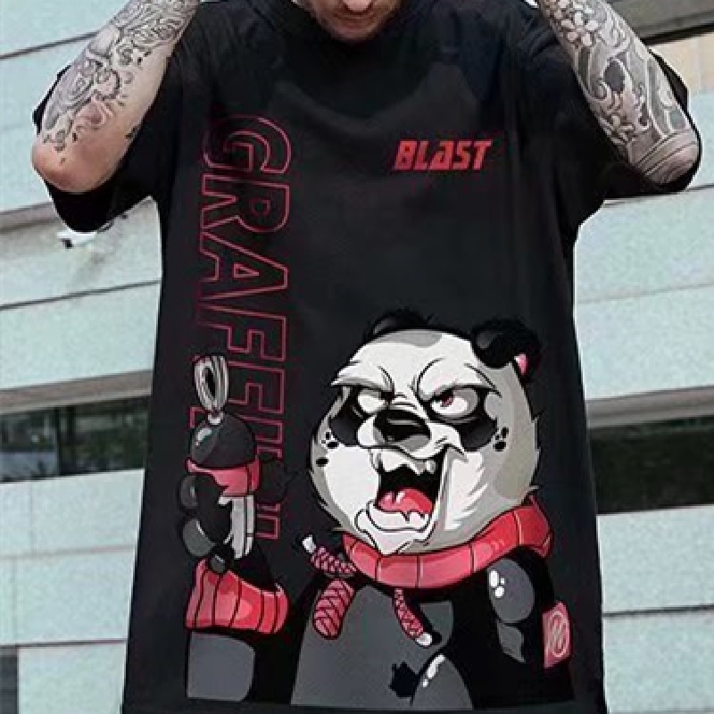 Áo Thun Tay Ngắn Dáng Rộng In Chữ Phong Cách Hip Hop Nhật Bản Thời Trang Mùa Hè Cho Nam Và Nữ Size M-8XL