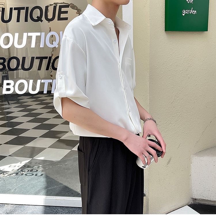 Áo Sơ Mi Ngắn Tay Dáng Rộng Thời Trang Mùa Hè Dành Cho Nam