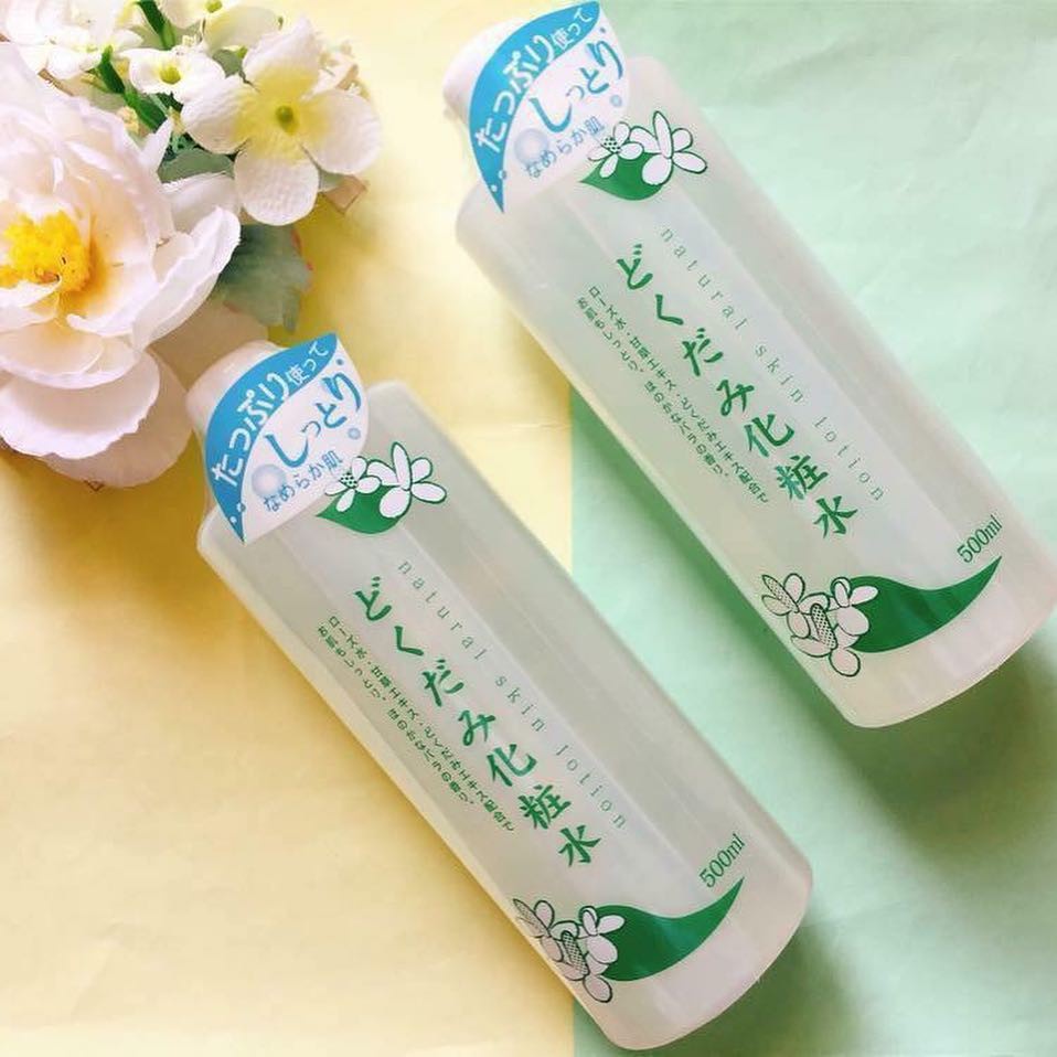 Nước hoa hồng diếp cá Chinoshio Natural Skin Lotion Nhật 500ml dành cho da dầu mụn