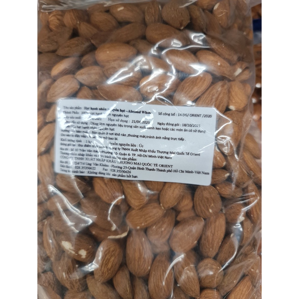 [100g] HẠNH NHÂN HẠT (Almond Whole With Skin)