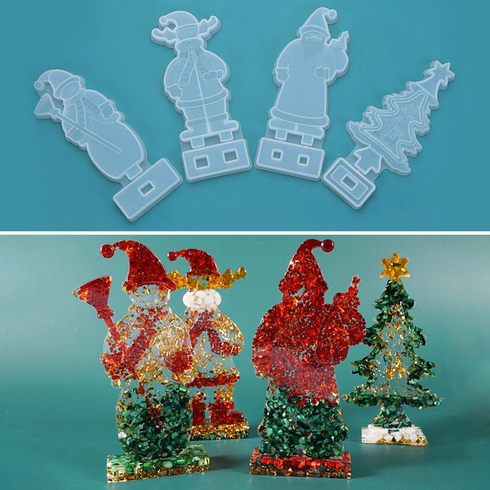 Khuôn Nhựa Hình Ông Già Noel Tuần Lộc Giáng Sinh Để Bàn Trang Trí