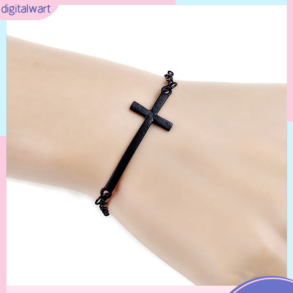 Lắc tay hợp kim mặt chữ thập thời trang cho cả nam và nữ