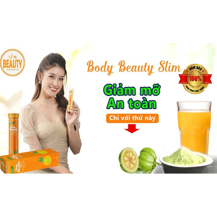 Viên Sủi GIẢM CÂN AN TOÀN BODY BEAUTY SLIM - CẤP TỐC - GIẢM NGAY 7-10KG SAU 1 LIỆU TRÌNH 4 HỘP